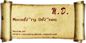 Mocsáry Dénes névjegykártya